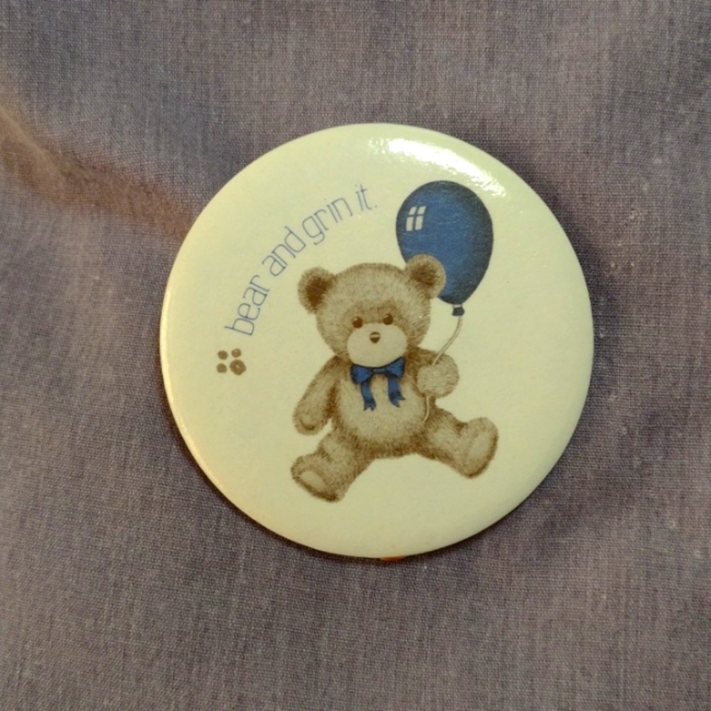 Vintage Style "Bear and Grin It" Decorative Pin